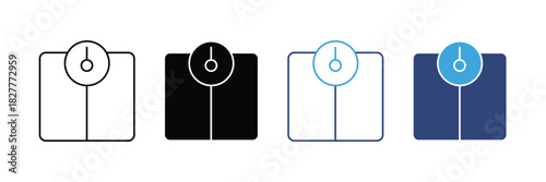 Weight scanle icon set. vector illustration. body measurement icon set. 