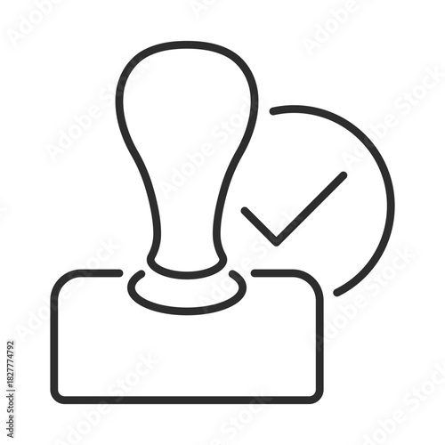 social policy document stamp web icon