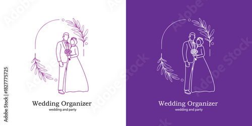 Classic Wedding Badge Logo for Event Organizer