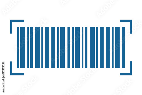 Barcode scan icon. Scan me text. Smartphone usage. barcode sign. payment and identification. Simple digital scanning. Universal code for scanning product or item. 