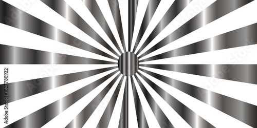 Abstract gray and white radiating lines background, perfect for graphic design projects, websites, and presentations. Set against a bold black backdrop. bustling and lively Full of energy.