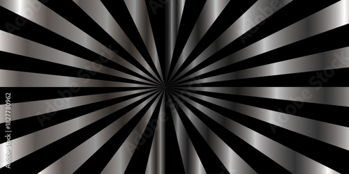 Abstract vivid background with dynamic gray and black radial lines converging towards the center,Fun minimalist pattern with sunbeam waves. Yellow ray sunburst cartoon,pop ad shine retro....