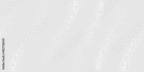 Dot white gray wave light technology texture background. Abstract big data digital concept.	Print