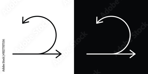 Agile icons set with editable black and white stroke line style for ui designs