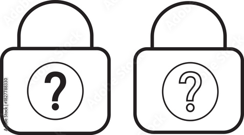 Interrogation icons vector set, Editable strokes set symbol, Inquiry and help desk sign,vector icons designed, simple design logo icons, illustration,
