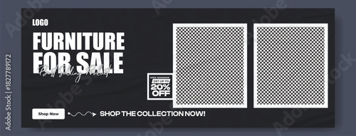 Modern furniture for sale advertisement featuring stylish living room decor and contemporary lighting options