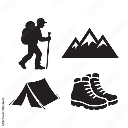 Adventure hiker for mountain climbing and wilderness exploration
