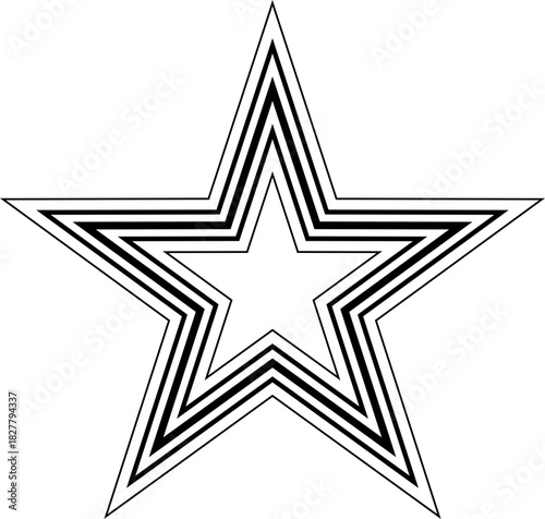 Line Star Shape