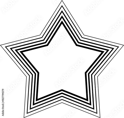 Line Star Shape