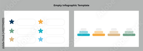 Star and Pyramid List An Editable and Customizable Empty Infographic Layout for Presentation