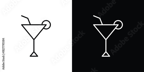 Citrus Glass icons set with editable black and white stroke line style for ui designs