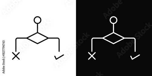 Condition icons set with editable black and white stroke line style for ui designs