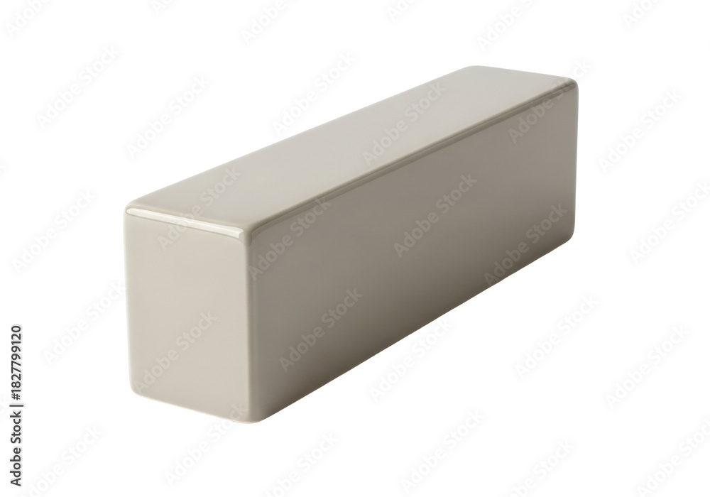 Fototapeta premium Isolated drawer pull handle, modern sleek rectangular design, cabinet hardware fixture