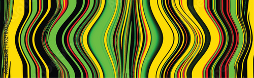 Multicolor glowing twisted lines on black background. Abstract psychedelic Vector illustration	