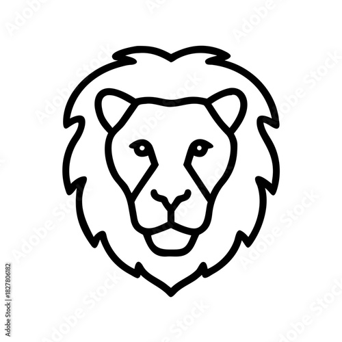 Lion head outline illustration
