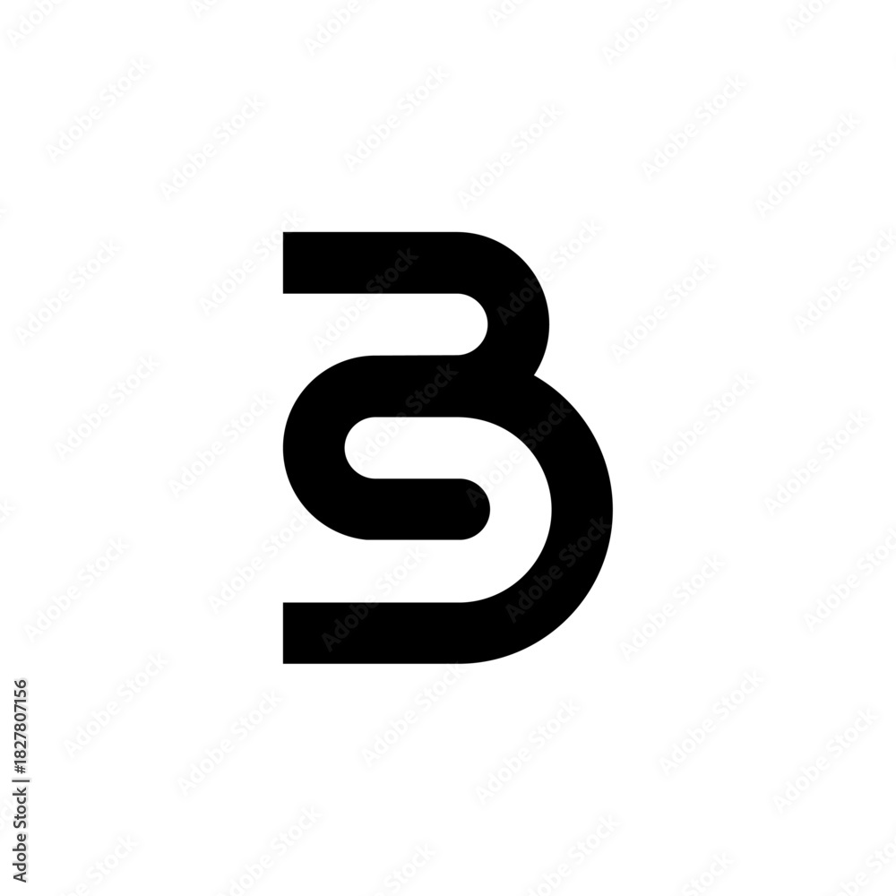 Fototapeta premium Abstract Letter BG or GB Logo for Business and Tech Company 
