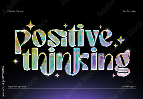 Celestial Chrome Text & Logo Effect Mockup