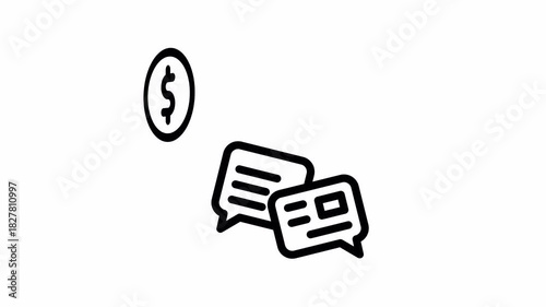 chat animated icon - Motion Graphic Elements for Business ,Presentations and Design