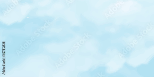 Beautiful bright blue sky with fluffy white clouds, a perfect clear summer day view of nature