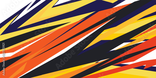 Livery wrap banner car sticker abstract line yellow pink sporty brush grunge lightning storm motorsport vector, eps10. sport modern.