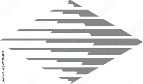 silver transforn square vector logo on stairway to success