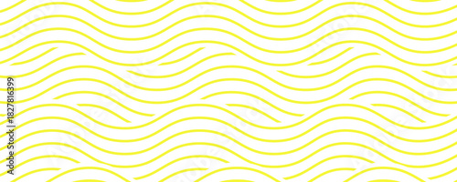 abstract background of scribbles with yellow ramen pattern on white background. Yellow wave abstract pattern