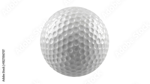Fotografie Realistic golf ball PNG isolated on transparent background, sport equipment for
