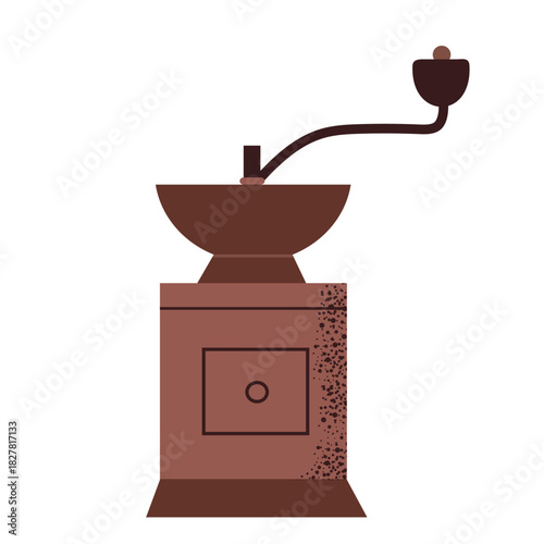 Manual Coffee Grinder icon clipart logotype isolated illustration