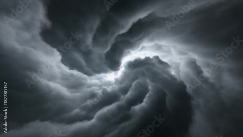 Eerie Vortex A Swirling Mass of Storm Clouds Gather, Foretelling Nature's Impending Fury
