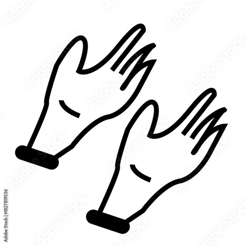 medical glove vector illustration 