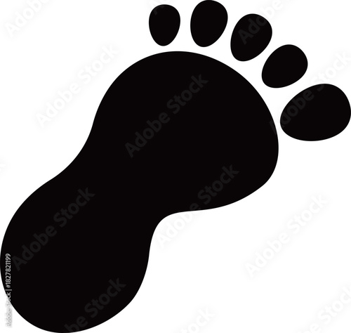 人間の足のアイコン　モノトーン