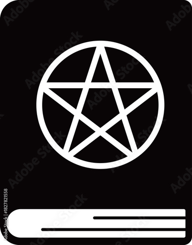 魔導書のアイコン　モノトーン