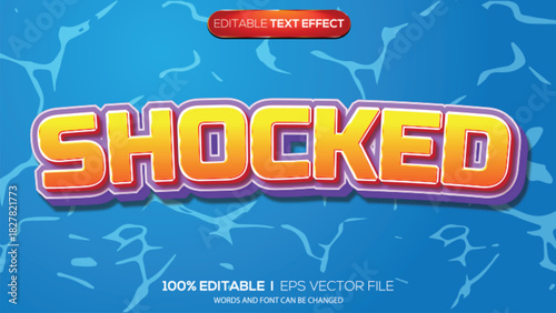 3D text effect shocked theme