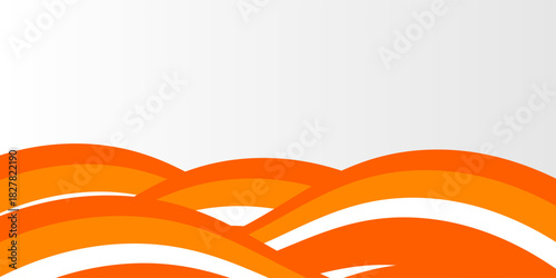 orange and white business wave banner background. overlapping vector waves background. vector Eps 10