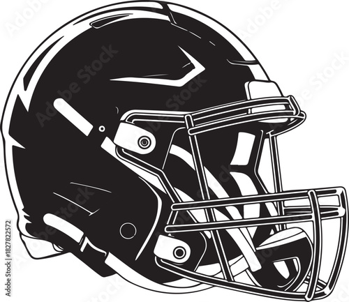 American Football Player Silhouettes in Action Poses