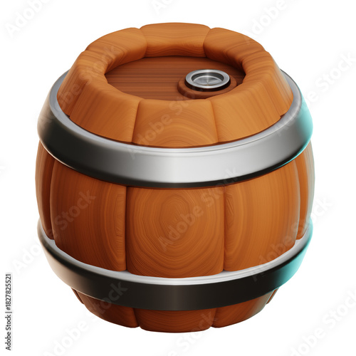 Wooden Barrel 3d Illustration