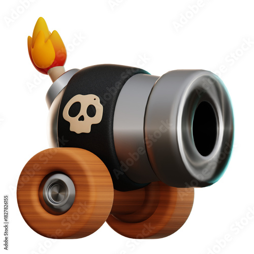 Pirate Canon 3d Illustration