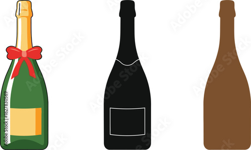 Celebrate with elegant champagne bottles for festive cheer