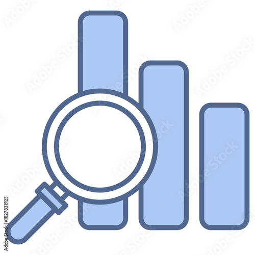 Search Graphic Bar Blue Icon