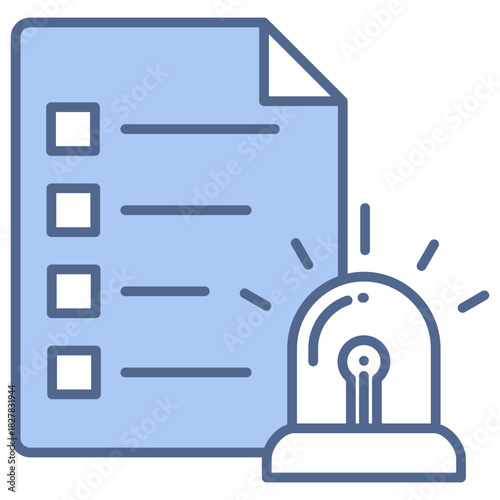 Emergency Instruction Blue Icon