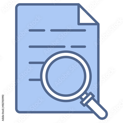Document Search Blue Icon