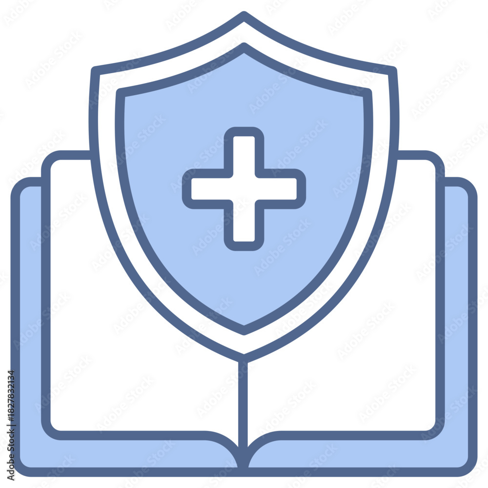 Fototapeta premium Safety Procedure Blue Icon