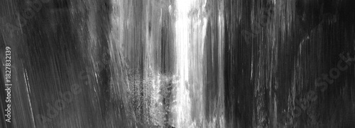 Black and white acrylic paint textures as abstract background or wide wallpaper