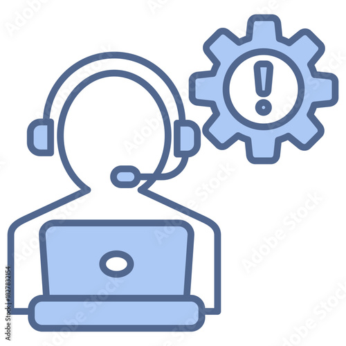 Incident Command Centre Blue Icon