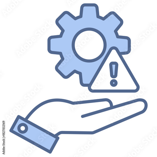 Risk Management Blue Icon