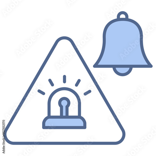 Emergency Notification Blue Icon