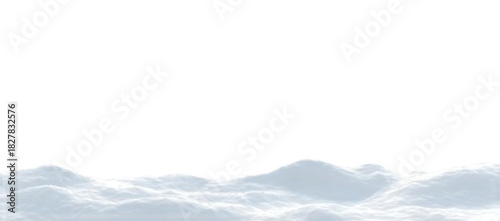 Snowdrift white landscape winter cold scene isolated christmas.
