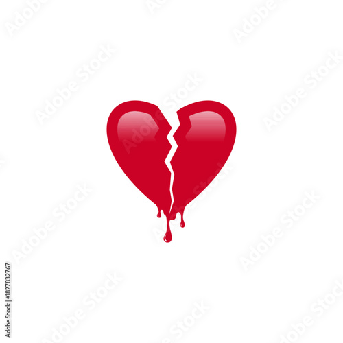 broken heart icon symbol illustration vector