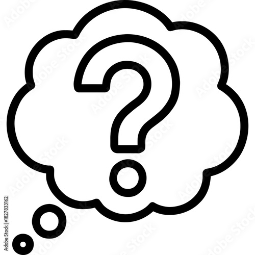 Riddle question mark outline icon vector