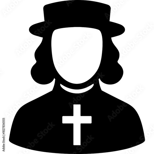 Minimalistic court physician silhouette